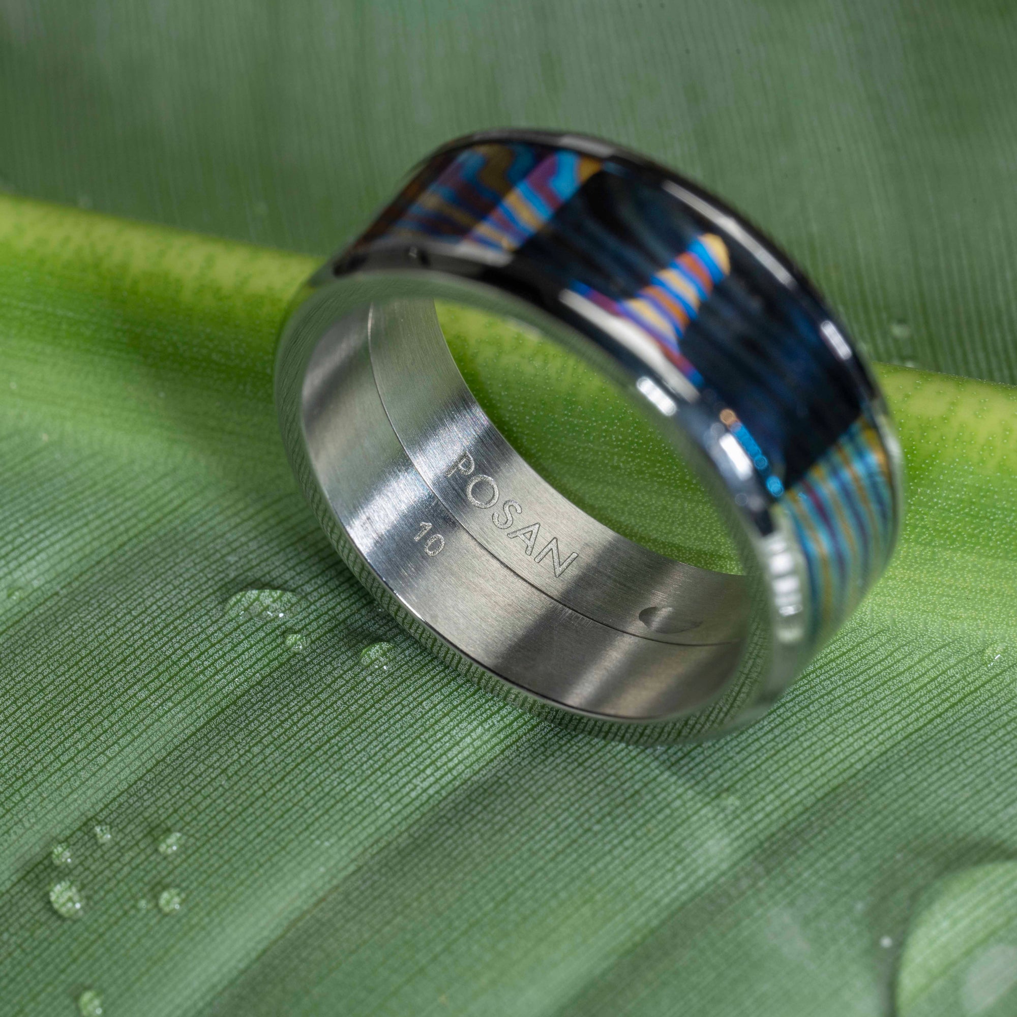 POSAN Men’s Wide Band Ring