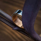 POSAN Men's Wide-Band Double-Layer Ring