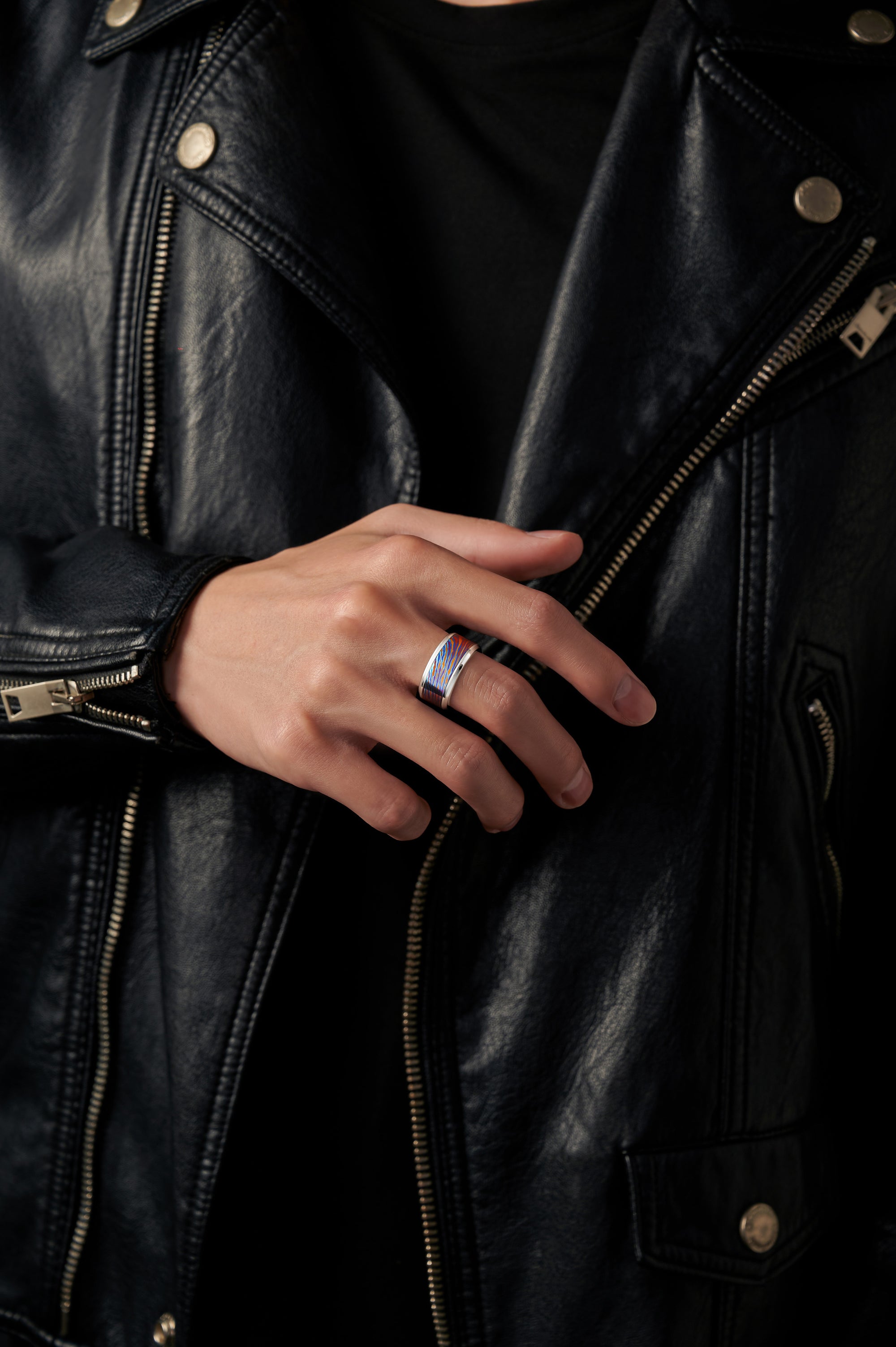 POSAN Men’s Wide Band Ring
